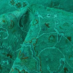 Green Overdyed Wool Rug - 10'1" X 14'5" 16 Green Overdyed Wool Rug - 10'1" X 14'5" -Home Comprehensive Shop 3030340 7