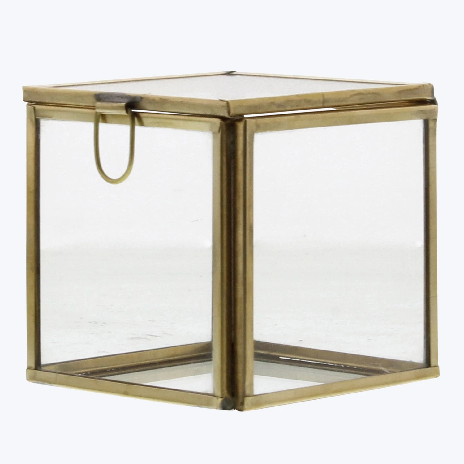 Small Brass Glass Box 5 Small Brass Glass Box - Image 3