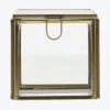 Small Brass Glass Box -Home Comprehensive Shop 3030606 2