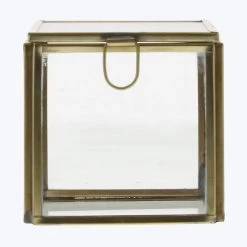 Small Brass Glass Box