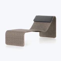 Paige Outdoor Woven Chaise Lounge