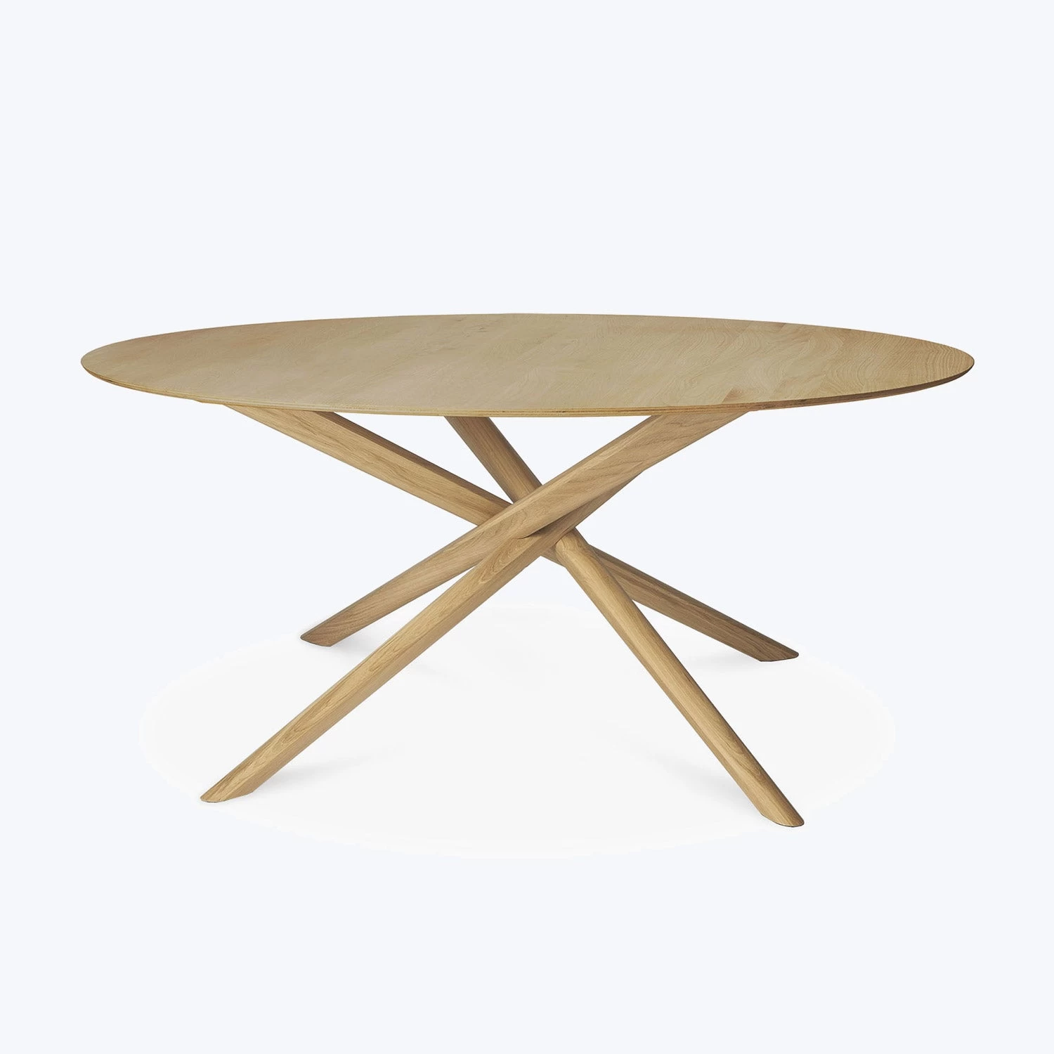 Oak Round Mikado Dining Table 2 Oak Round Mikado Dining Table