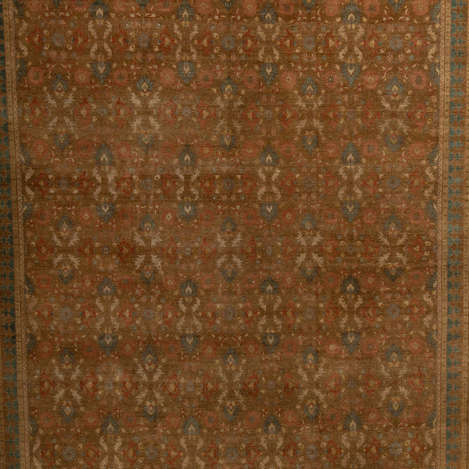 Gold Traditional Wool Rug - 11'7" X 18'1" 9 Gold Traditional Wool Rug - 11'7" X 18'1" - Image 7