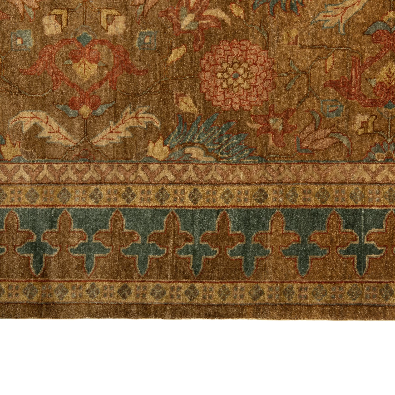 Gold Traditional Wool Rug - 11'7" X 18'1" 12 Gold Traditional Wool Rug - 11'7" X 18'1" - Image 10