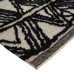 Black Moroccan Wool Rug - 9' X 12' -Home Comprehensive Shop 3032003 3