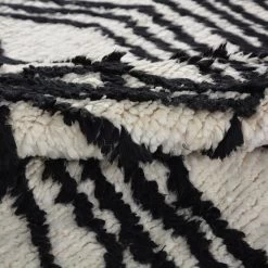 Black Moroccan Wool Rug - 9' X 12' -Home Comprehensive Shop 3032003 4