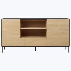 Oak 3-Door Blackbird Sideboard Black