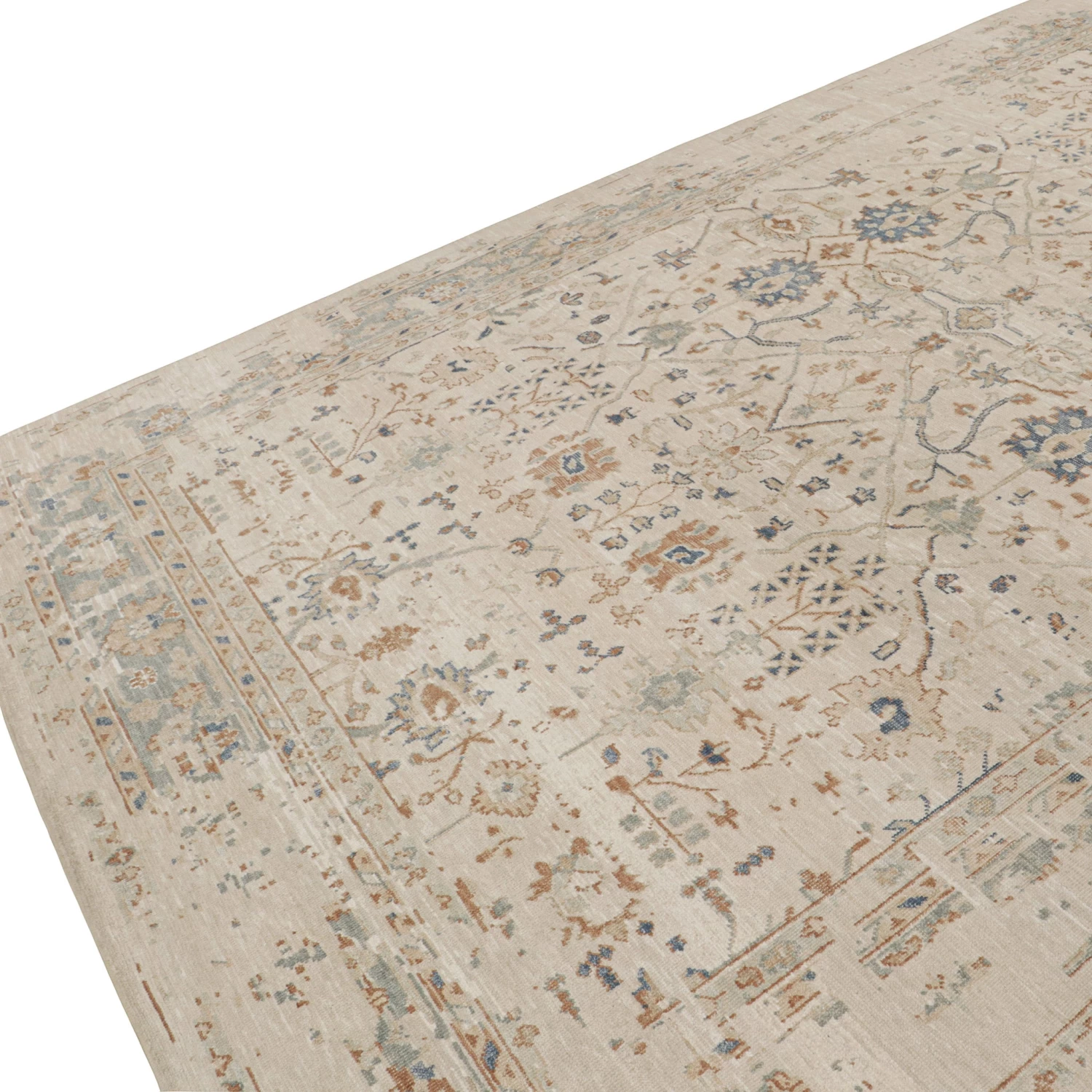 Beige Traditional Silk Rug - 9'9" X 13'11" 4 Beige Traditional Silk Rug - 9'9" X 13'11" - Image 2