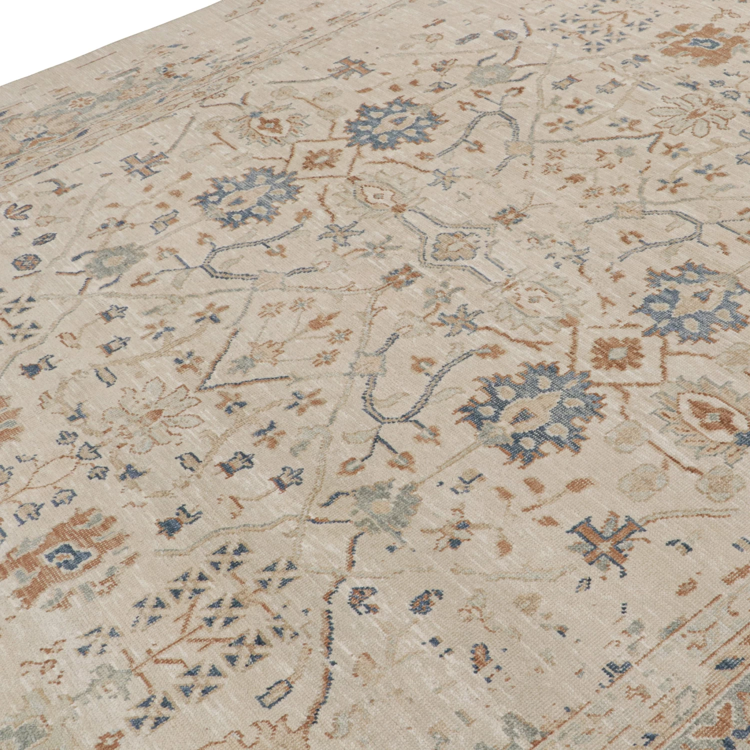 Beige Traditional Silk Rug - 9'9" X 13'11" 6 Beige Traditional Silk Rug - 9'9" X 13'11" - Image 4