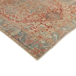 Red Vintage Turkish Medallion Wool Rug - 9'1" X 11'10" 9 Red Vintage Turkish Medallion Wool Rug - 9'1" X 11'10" -Home Comprehensive Shop 3032256 3