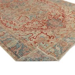 Red Vintage Turkish Medallion Wool Rug - 9'1" X 11'10" 10 Red Vintage Turkish Medallion Wool Rug - 9'1" X 11'10" -Home Comprehensive Shop 3032256 4