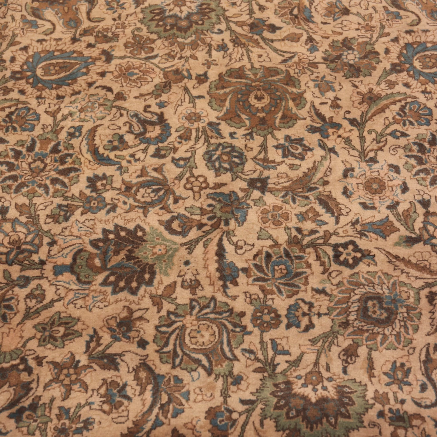 Brown Vintage Wool Tabriz Persian Rug - 12'7" X 20'5" 7 Brown Vintage Wool Tabriz Persian Rug - 12'7" X 20'5" - Image 5
