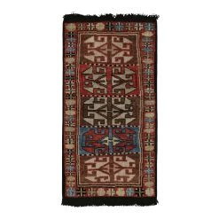 Red Traditional Wool Rug - 2'2" X 4'1"