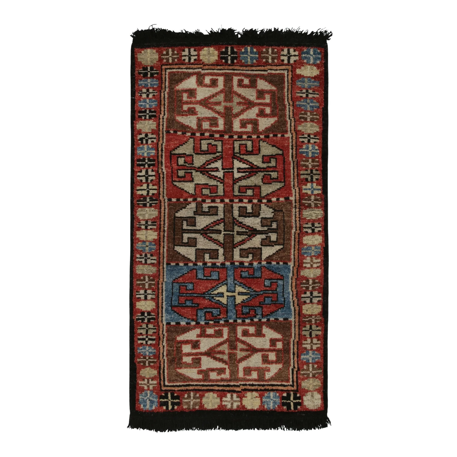 Red Traditional Wool Rug - 2'2" X 4'1" 3 Red Traditional Wool Rug - 2'2" X 4'1"