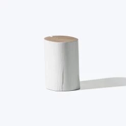 Log Side Table -Home Comprehensive Shop 3033869