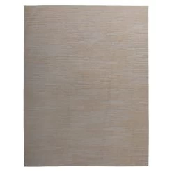Cream Modern Wool Silk Blend Rug - 8' X 10'