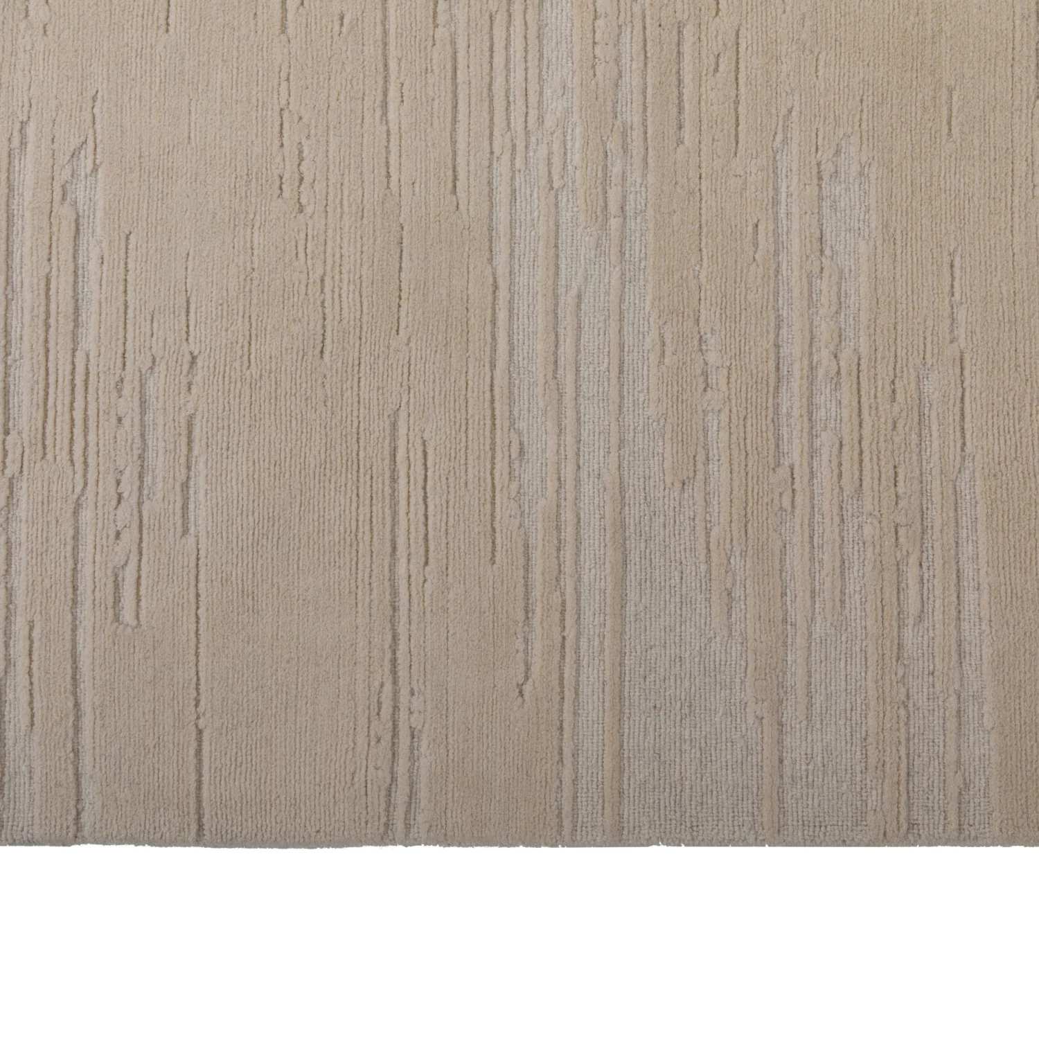 Cream Modern Wool Silk Blend Rug - 8' X 10' 7 Cream Modern Wool Silk Blend Rug - 8' X 10' - Image 5