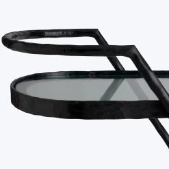 Blackened Iron Bar Cart 13 Blackened Iron Bar Cart -Home Comprehensive Shop 3034241 3