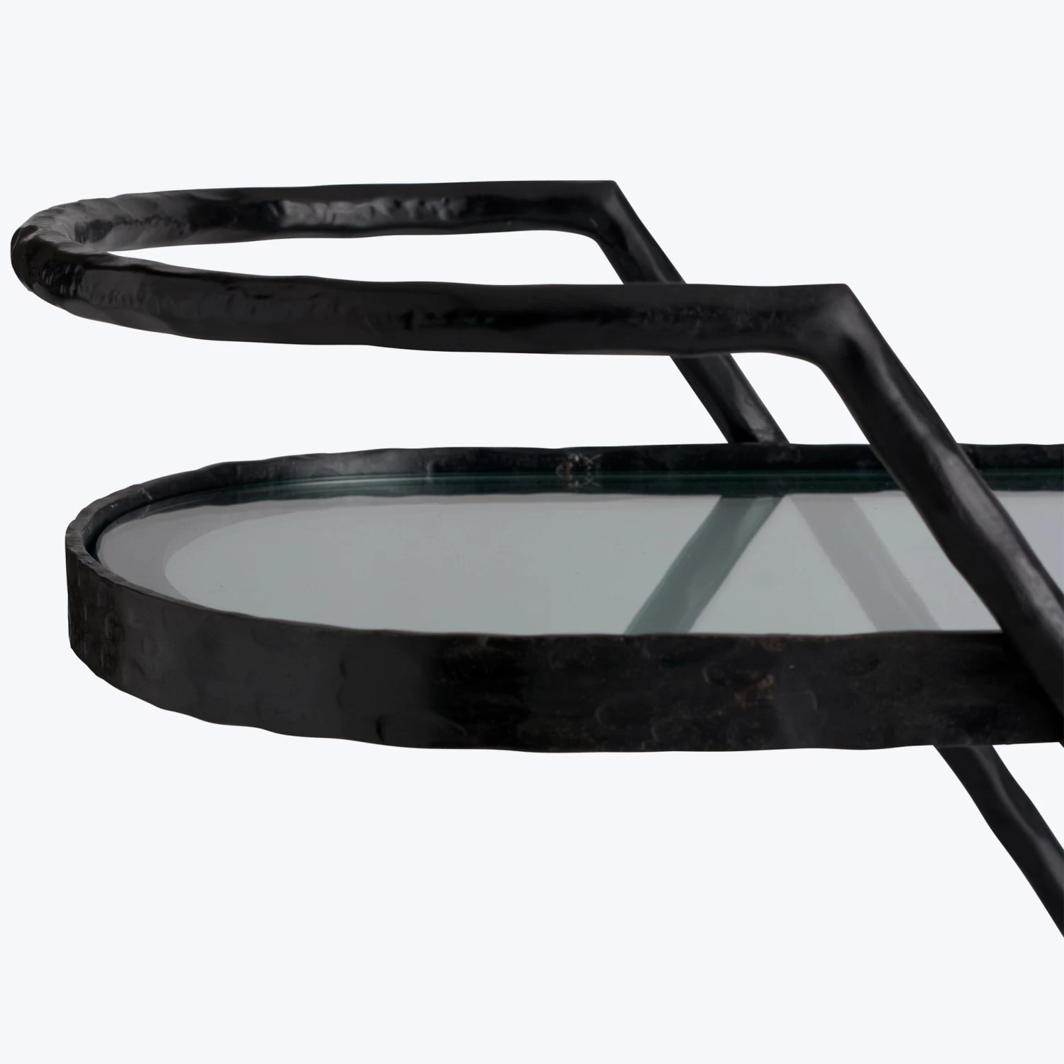 Blackened Iron Bar Cart 6 Blackened Iron Bar Cart - Image 4