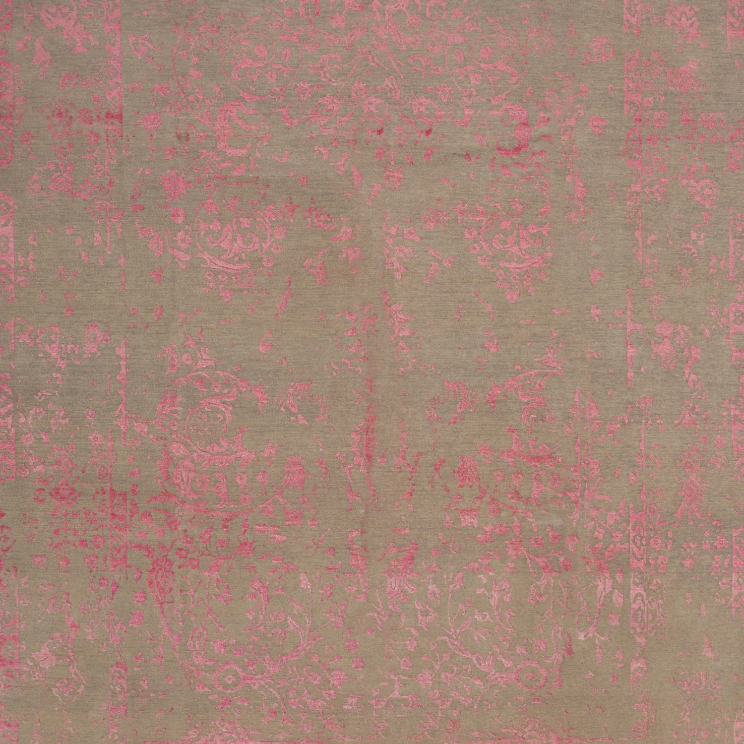 Pink Modern Wool Rug - 9'1" X 12'8" 4 Pink Modern Wool Rug - 9'1" X 12'8" - Image 2