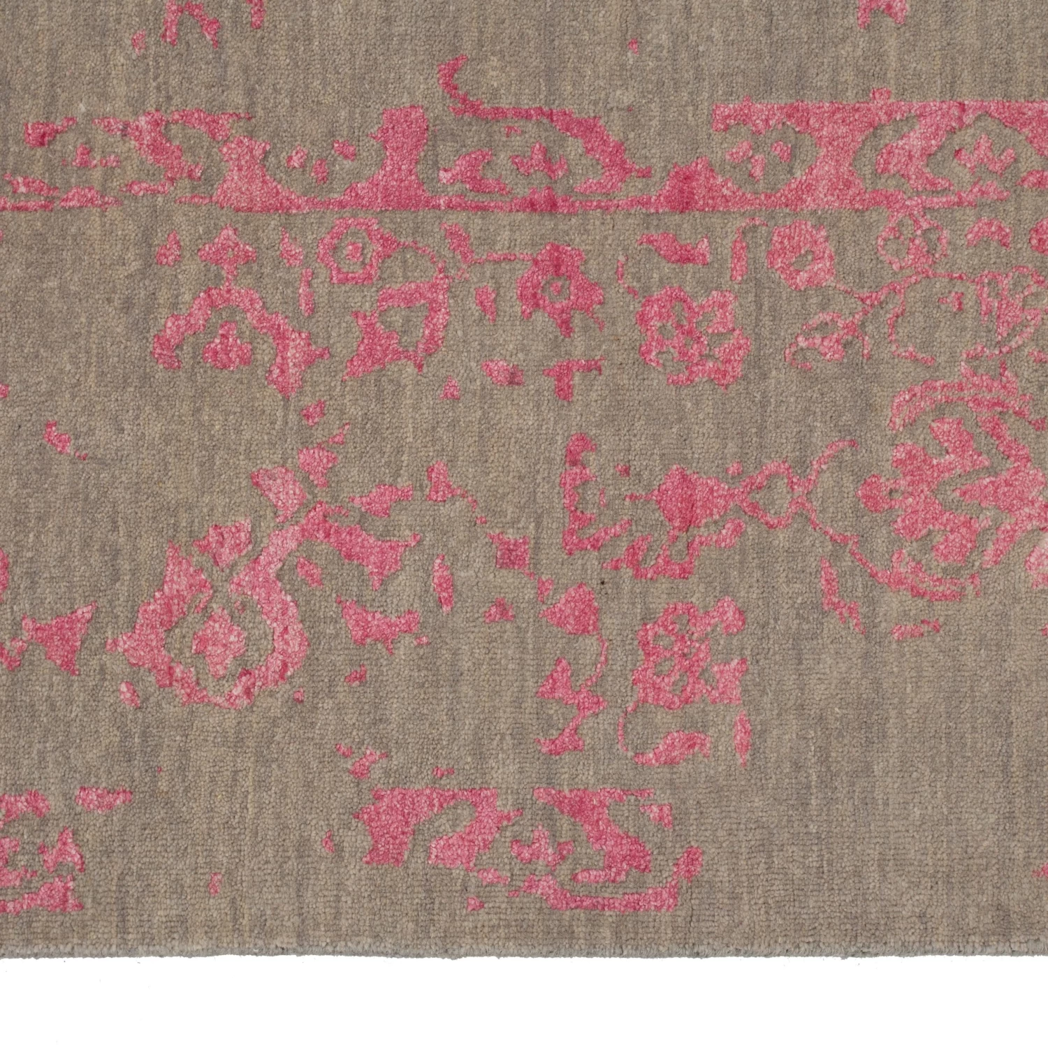 Pink Modern Wool Rug - 9'1" X 12'8" 7 Pink Modern Wool Rug - 9'1" X 12'8" - Image 5