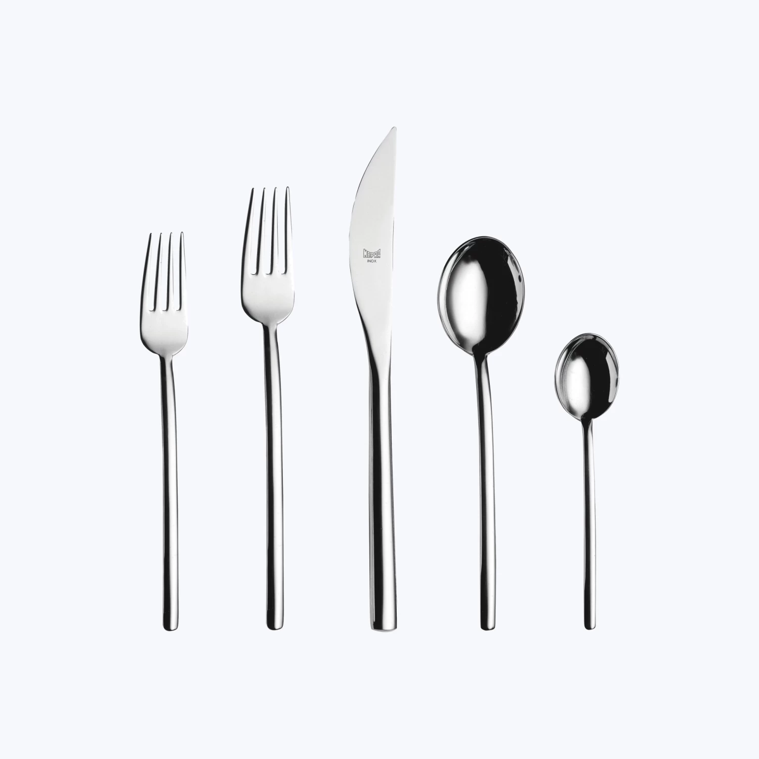 Due Flatware, Mirror Finish 3 Due Flatware, Mirror Finish