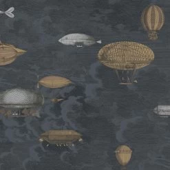 Vintage Blimp Wallpaper, 11 Yard Roll