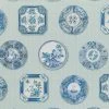Blue Willow Wallpaper, 11 Yard Roll -Home Comprehensive Shop 3035141 1