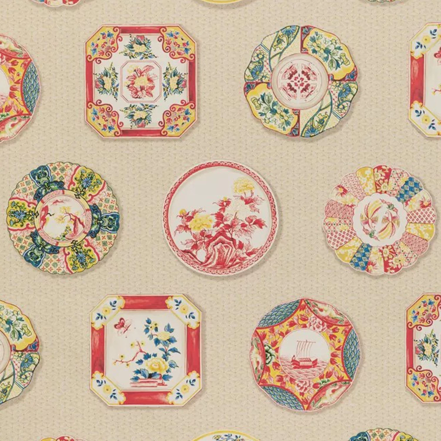 Blue Willow Wallpaper, 11 Yard Roll 4 Blue Willow Wallpaper, 11 Yard Roll - Image 2