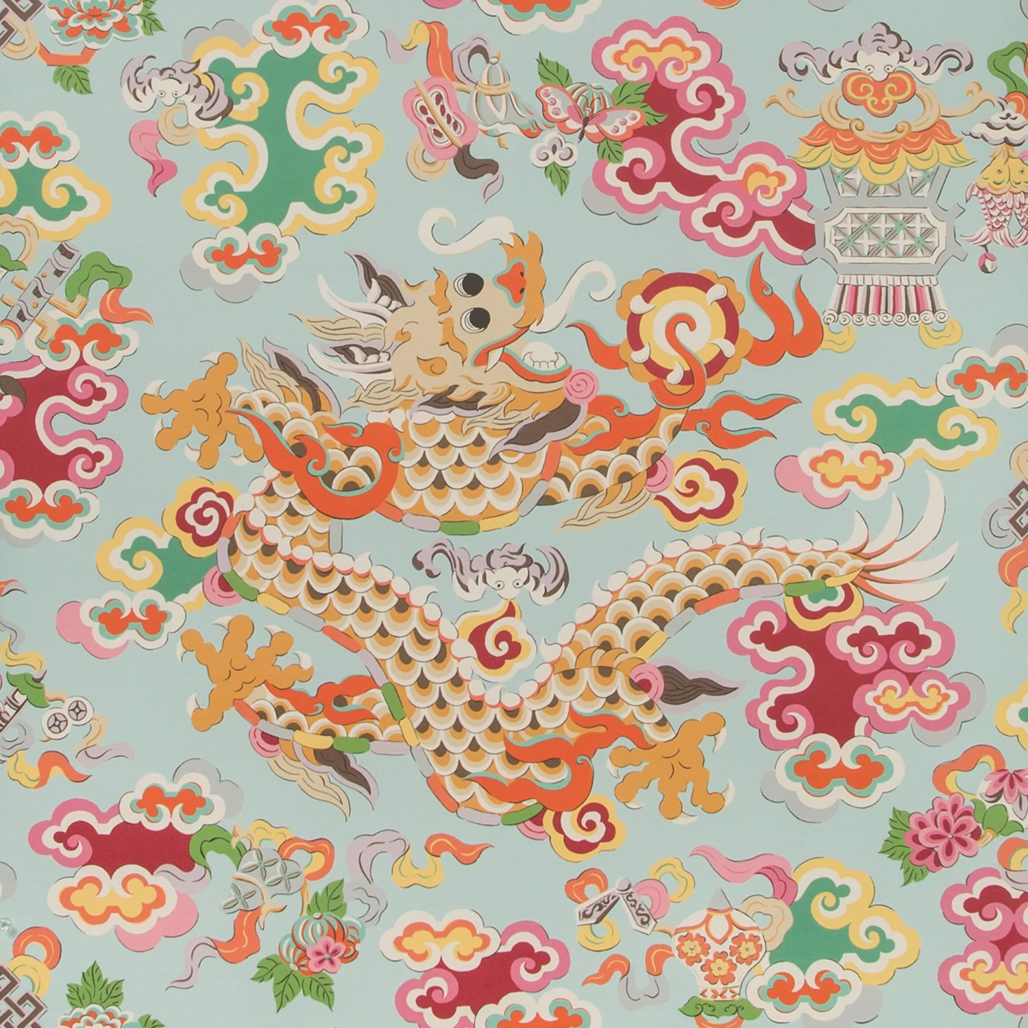 Chinese Dragon Wallpaper, 11 Yard Roll 3 Chinese Dragon Wallpaper, 11 Yard Roll