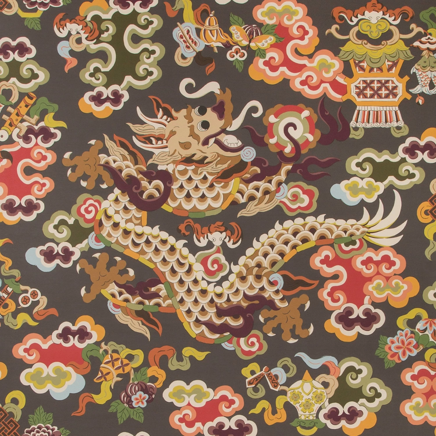 Chinese Dragon Wallpaper, 11 Yard Roll 12 Chinese Dragon Wallpaper, 11 Yard Roll - Image 10