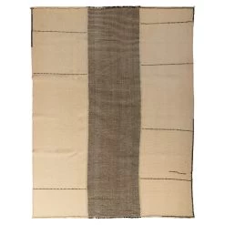 Beige Flatweave Wool Rug - 9'2 X 11'5"
