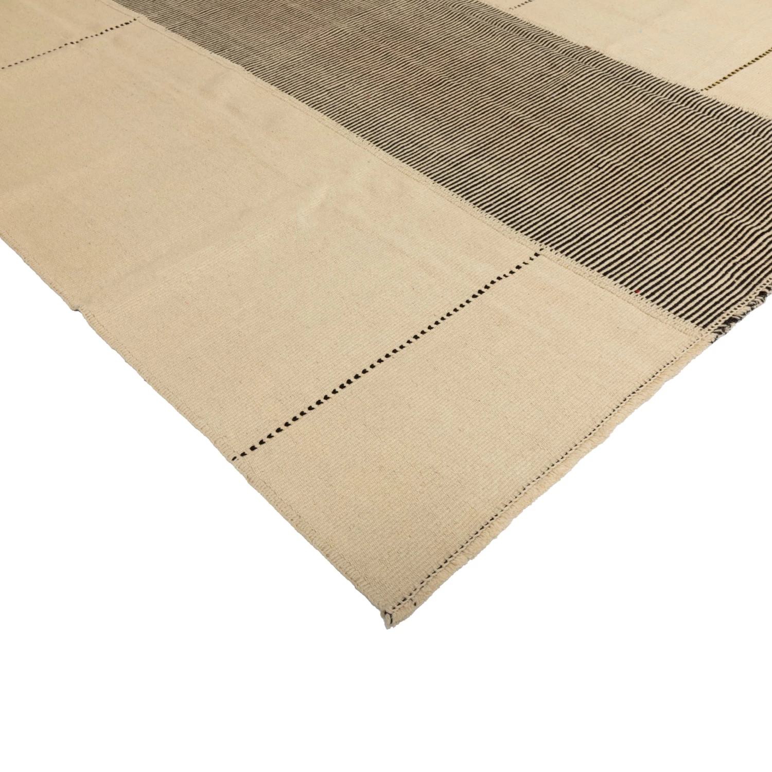 Beige Flatweave Wool Rug - 9'2 X 11'5" 5 Beige Flatweave Wool Rug - 9'2 X 11'5" - Image 3
