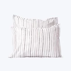 Rigato Duvets & Shams, Thistle