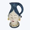 Hand-Painted Blue-Haired Lady Jug 2 Hand-Painted Blue-Haired Lady Jug -Home Comprehensive Shop 3036221