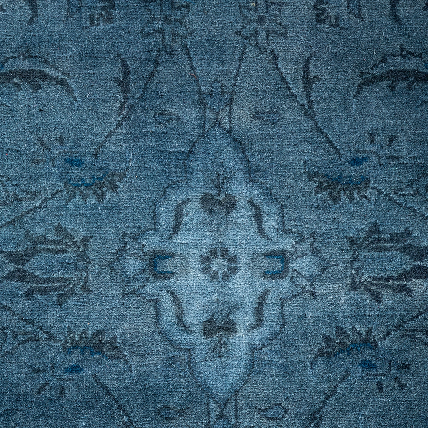 Blue Overdyed Area Rug - 6'1" X 9'1" 6 Blue Overdyed Area Rug - 6'1" X 9'1" - Image 4