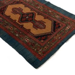Red And Navy Antique Serab Persian Rug - 3'1" X 4'3" -Home Comprehensive Shop 3037450 3