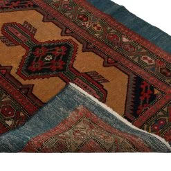 Red And Navy Antique Serab Persian Rug - 3'1" X 4'3" -Home Comprehensive Shop 3037450 4