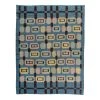 Blue Mid-Century Flatweave Wool Rug - 8' X 10' 2 Blue Mid-Century Flatweave Wool Rug - 8' X 10' -Home Comprehensive Shop 3037462 1