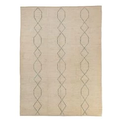 Natural Zameen Transitional Wool Rug- 9'4" X 12'4"
