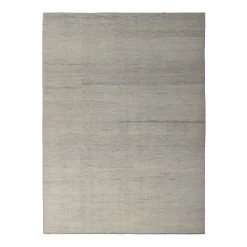 Blue And Cream Zameen Modern Wool Rug - 10'1" X 13'10"