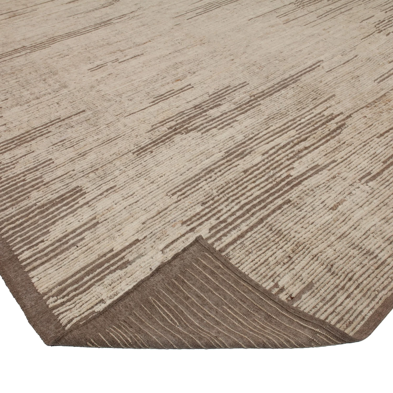 Brown Zameen Transitional Wool Rug - 12'11" X 16' 6 Brown Zameen Transitional Wool Rug - 12'11" X 16' - Image 4