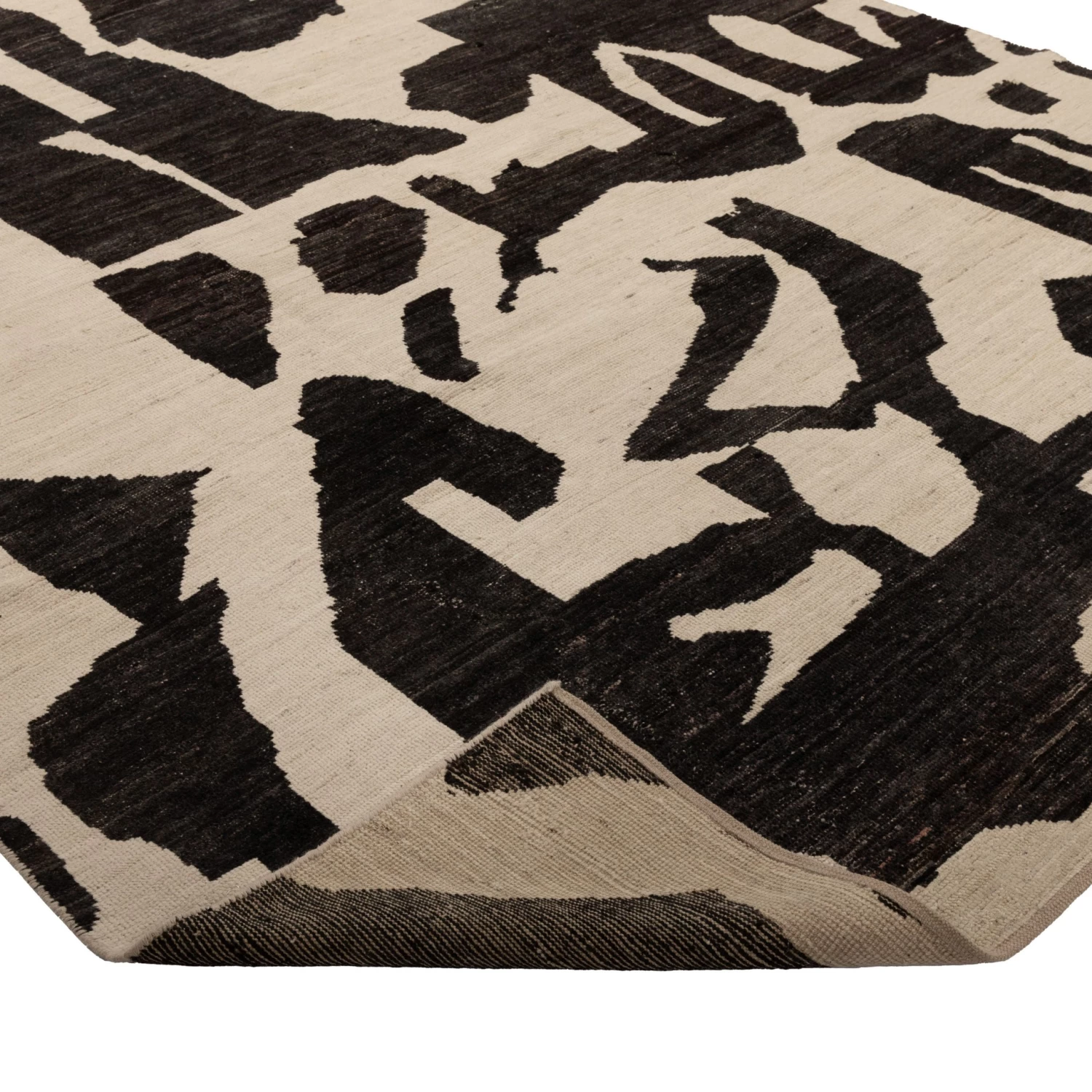 Zameen Patterned Modern Wool Rug - 8'4" X 10'1" 6 Zameen Patterned Modern Wool Rug - 8'4" X 10'1" - Image 4