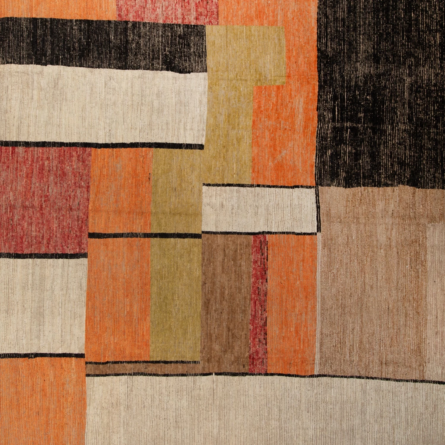 Orange Zameen Transitional Wool Rug - 16' X 14'2" 4 Orange Zameen Transitional Wool Rug - 16' X 14'2" - Image 2