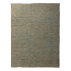 Blue Zameen Transitional Wool Rug- 7'6" X 9'9"