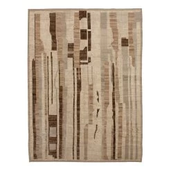 Brown Zameen Transitional Wool Rug - 10'5" X 13'10"