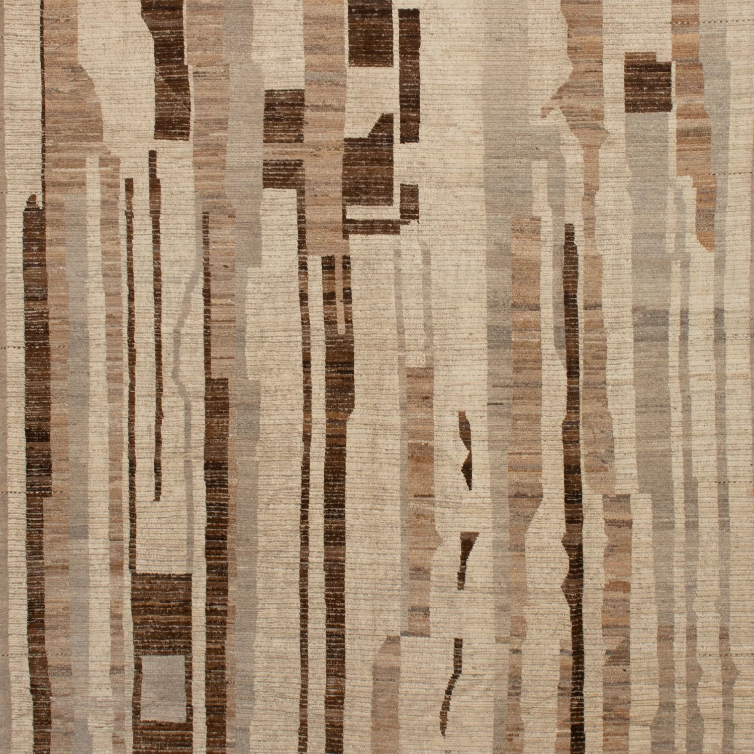 Brown Zameen Transitional Wool Rug - 10'5" X 13'10" 4 Brown Zameen Transitional Wool Rug - 10'5" X 13'10" - Image 2