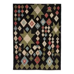 Zameen Multicolored Patterned Modern Wool Rug - 6'7" X 8'11"