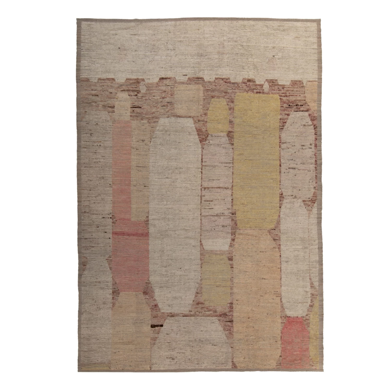 Natural Zameen Transitional Wool Rug - 9'9" X 13'11" 3 Natural Zameen Transitional Wool Rug - 9'9" X 13'11"
