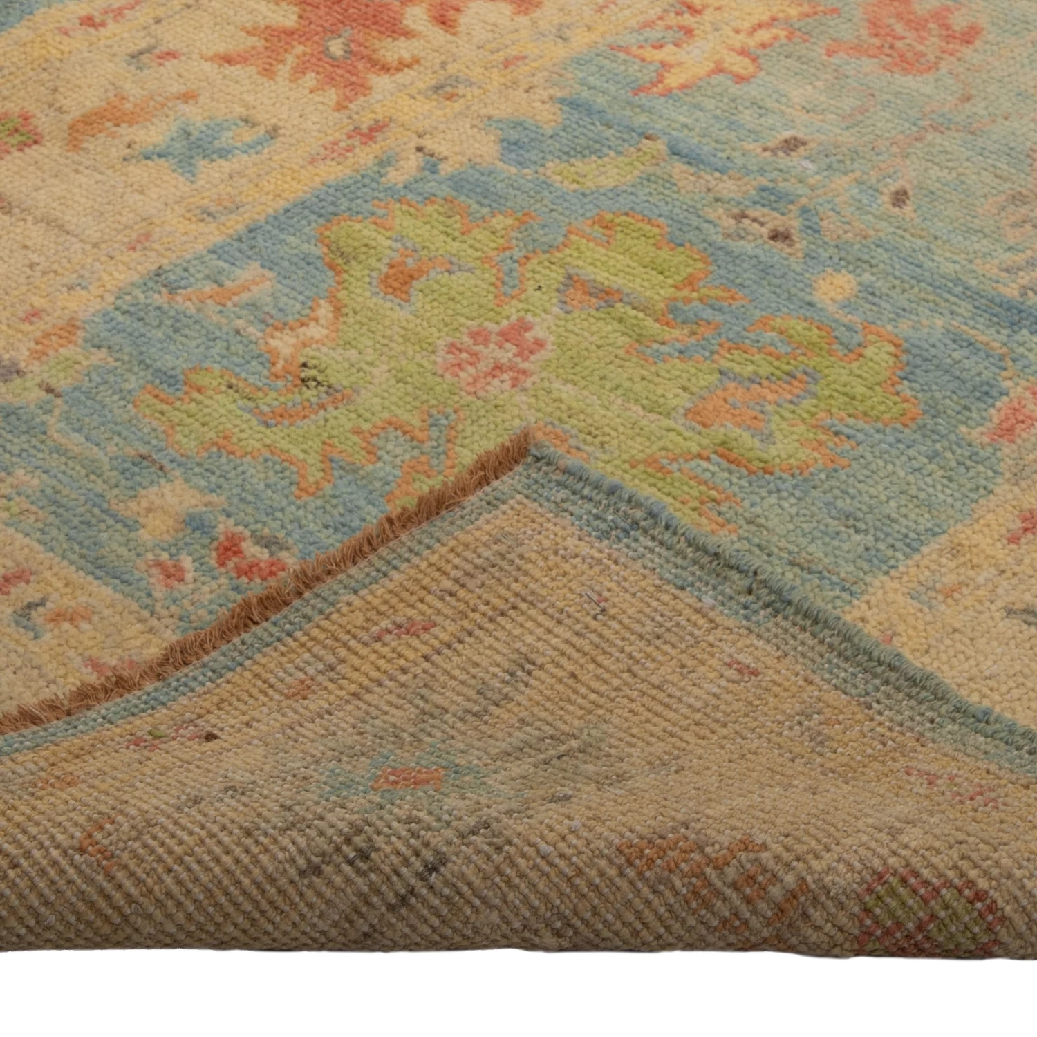 Blue Zameen Transitional Wool Rug - 3'4" X 18'10" 6 Blue Zameen Transitional Wool Rug - 3'4" X 18'10" - Image 4